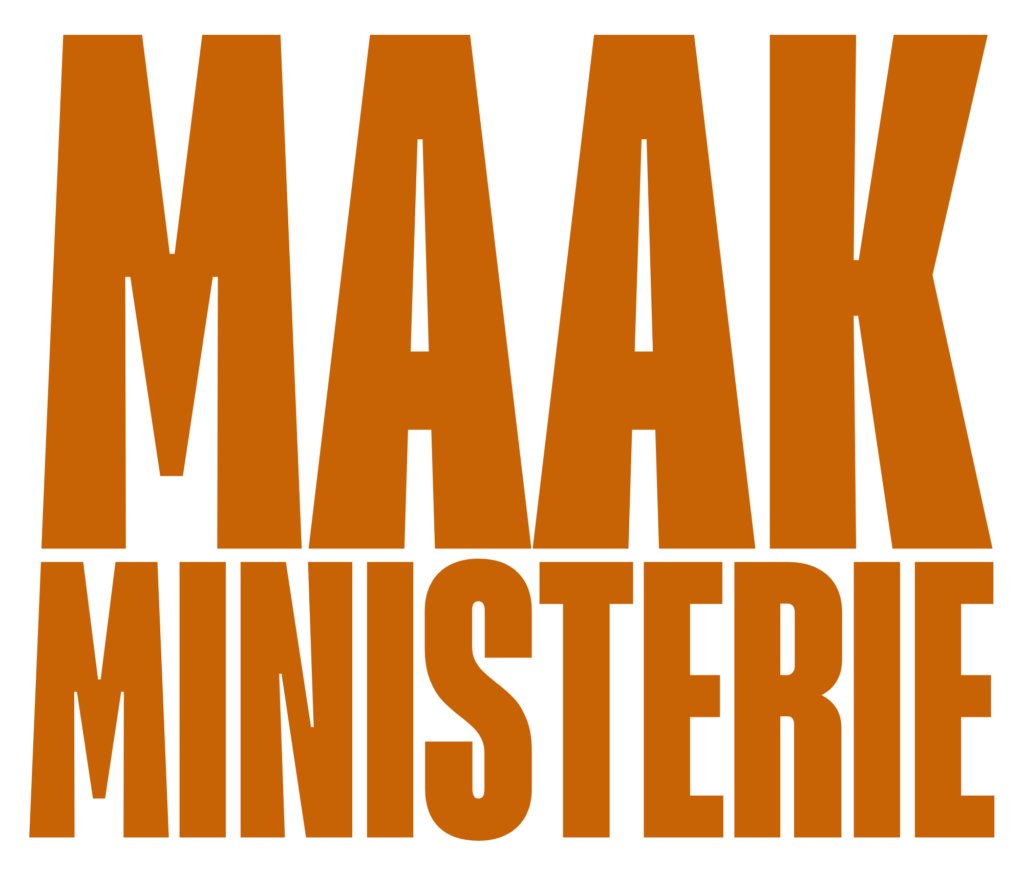 Maak Ministerie logo - bruin